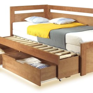 Rozkládací postel jednolůžko s úložným prostorem TANDEM KLASIK levá