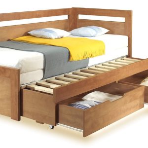 Rozkládací postel s úložným prostorem TANDEM KLASIK pravá