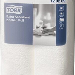 120269 Tork Extra kuchyňské utěrky v roli, 2 vrstvy, celulóza/bílá, 2 ks