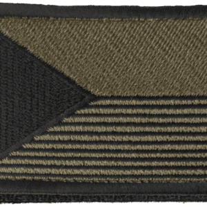 Nášivka: Vlajka Česká republika s vodorov. proužky [64×44] [ssz] olivová | černá