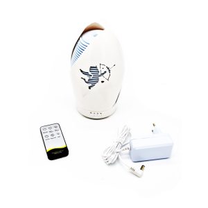 Aromaterapeutický odpařovač, vonný difuzér s Amorkem, objem 100 ml, bílý