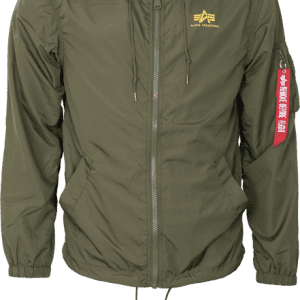 Alpha Industries Bunda Windbreaker w.o. Back Print olivová tmavě M