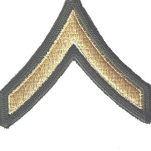Nášivka: Hodnost US ARMY rukávová Private olivová | žlutá