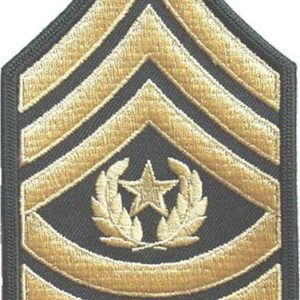 Nášivka: Hodnost US ARMY rukávová Command Sergeant Major olivová | žlutá