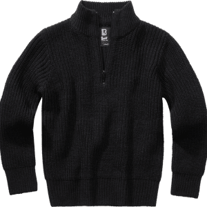 Brandit Svetr dětský Kids Marine Pullover Troyer černý 170/176