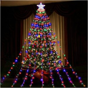 Vánoční světelný řetěz s hvězdou, 8 programů, 360 LED, barva