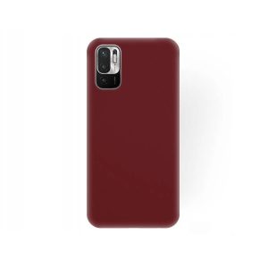 Pouzdro 1Mcz Matt TPU ochranné silikonové Xiaomi Redmi Note 10 5G Poco M3 Pro tmavě červené