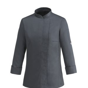 Dámský kuchařský rondon EGOchef DONNA šedý – dlouhý rukáv L