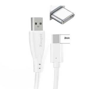 USB datový kabel iGet Blackview, Ulefone Armor USB – C 8mm dlouhá koncovka bílý