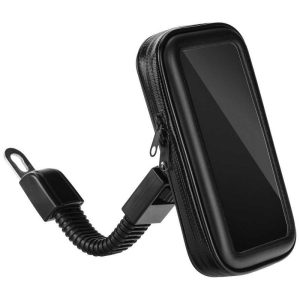 Pouzdro AppleMix Sportovní motorku / kolo Apple iPhone – držák s očkem – voděodolné – černé