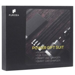 Dárkový Box G4 – Powerbanka, Nabíječka síťová + auto, 3v1 kabel