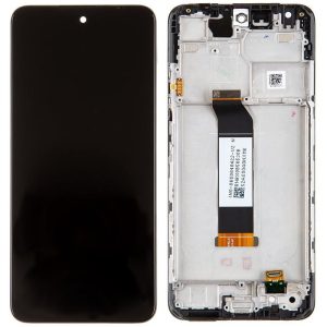 LCD display Xiaomi Redmi Note 10 5G + dotyk + přední kryt Service Pack Original černý