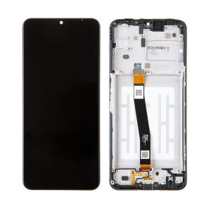 LCD display Samsung A226B Galaxy A22 5G + dotyk + přední kryt Service Pack Original černý