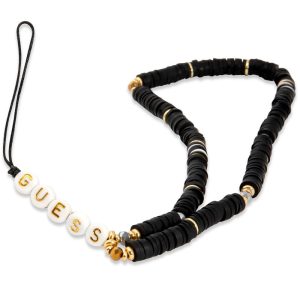 Přívěsek na klíče Guess pendant GUSTPEARK Phone Strap black Heishi Beads GUSTPEARK