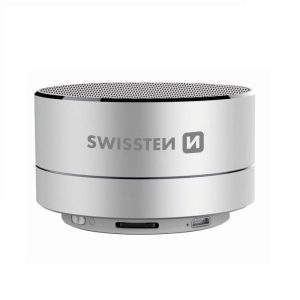 Reproduktor Swissten i-METAL 3W, slot SD, BT 4.0 stříbrný