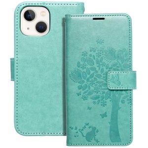 Pouzdro Flip Mezzo Book Apple iPhone 13 Mini vzor stromek mátové