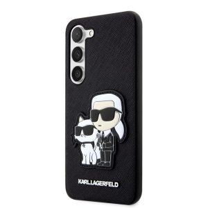 Pouzdro Karl Lagerfeld PU Saffiano Karl and Choupette NFT Samsung Galaxy S23+ černé