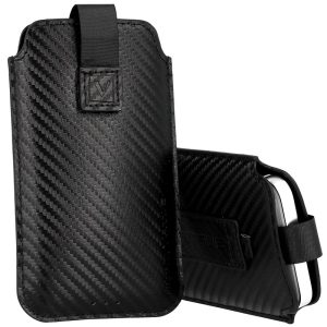 Pouzdro zásuvné rozměr 19 Samsung S23 Ultra, S22 Ultra, A14 5G, Redmi 10C, Redmi 12C Carbon černé