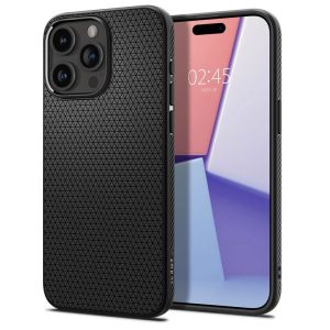 Pouzdro Apple iPhone 15 PRO MAX SPIGEN Liquid Air ACS06562 Matte Black
