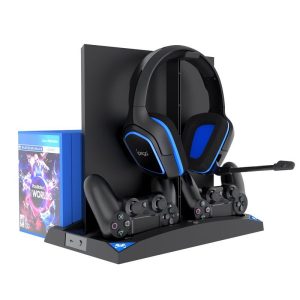 Herní ovladač iPega P4009 nabíjecí stanice s chlazením pro PS5/PS4 Black