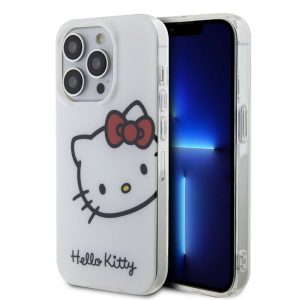Pouzdro Hello Kitty IML Head Logo zadní kryt pro Apple iPhone 15 PRO White