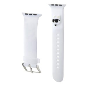 Karl Lagerfeld Choupette Head NFT Řemínek pro Apple Watch 42/44/45/49 White KLAWLSLCNH