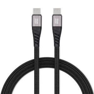 USB datový kabel USB-C to USB-C Blue Star 60W 2m 3A oplétaný černý