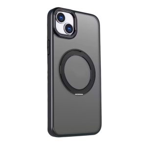 Pouzdro silikon Apple iPhone 15 PRO Magsafe Ring otočný / stojánek matné černé