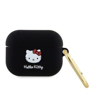 Hello Kitty Liquid Silicone 3D Kitty Head Logo Pouzdro pro AirPods Pro HKAP3DKHSK