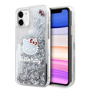 Pouzdro Hello Kitty Liquid Glitter Electroplating Head Logo pro Apple iPhone 11 Transparent