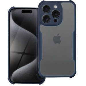 Pouzdro silikon Xiaomi Redmi Note 13 4G Armor Anti Drop čirá záda modrý rám