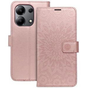 Pouzdro Flip Mezzo Book Xiaomi Redmi Note 13 4G vzor mandala růžové zlaté