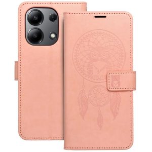 Pouzdro Flip Mezzo Book Xiaomi Redmi Note 13 4G vzor lapač snů broskvová oranžové