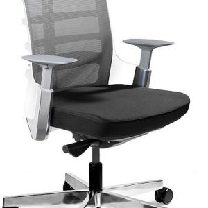 UNIQUE Kancelářská židle SPINELLY M, bílá/šedá