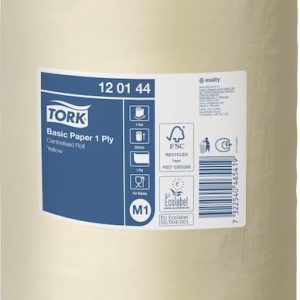 120144 Tork Basic utěrka – střed. odvíjení, Mini, 1 vrstva, 1 x 11, žlutá, M1