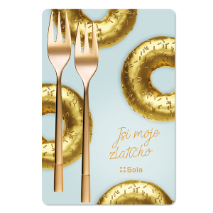 Vidlička na koláč Set 2 ks – Luxus zlatá