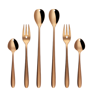 Dárková sada se srdcem 6 ks růžové zlato – Love Cutlery