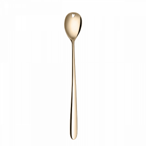 Latte lžička se srdíčkem PVD champagne – Love Cutlery