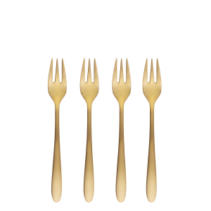 Sada 4 ks dezertních vidliček – Alpha PVD gold