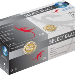 Latexové rukavice černé – Select Black 300, 100 ks Rozměr: XS