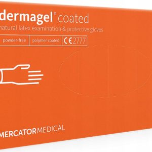 Rukavice latexové Mercator Medical Dermagel coated, 100 ks, bílá, nepudrované Rozměr: S