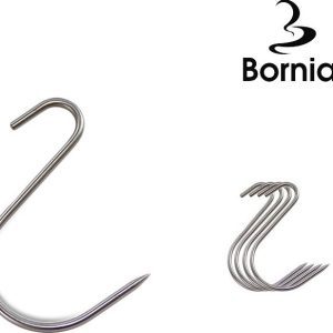 Borniak Asymetrické „S“ háky do udírny, 5 ks