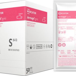 Rukavice latexové Mercator Medical Dermagel gyno, 1 pár, světle žlutá, nepudrované Rozměr: L