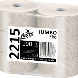 Linteo Toaletní papír JUMBO EKO 190, 1- vrstvý, recykl, 6 rolí, 130 m