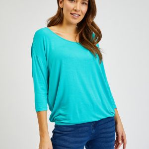 SAM 73 Dámské triko s 3/4 rukávem GLADYS Zelená L