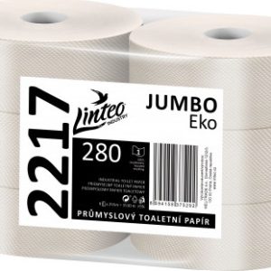 Linteo Toaletní papír JUMBO EKO 280, 6 rolí, 255 m, 1 vrs., recykl