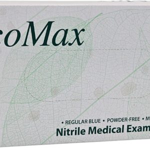 Rukavice nitrilové prodloužené EcoMax, 100 ks, modré, nepudrované Rozměr: L