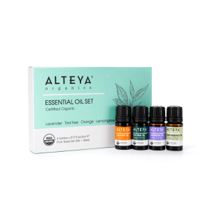 Dárkový set esenciálních olejů Alteya Organics 4×5 ml