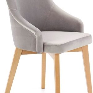 Halmar Jídelní židle Toledo 2, medový dub/světle šedá