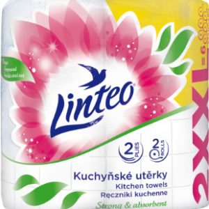 Kuchyňské utěrky Linteo XXL – bílé, 2 role, 2 vrs.